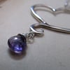Aphrodite Heart Necklace with Amethyst, Sterling Silver