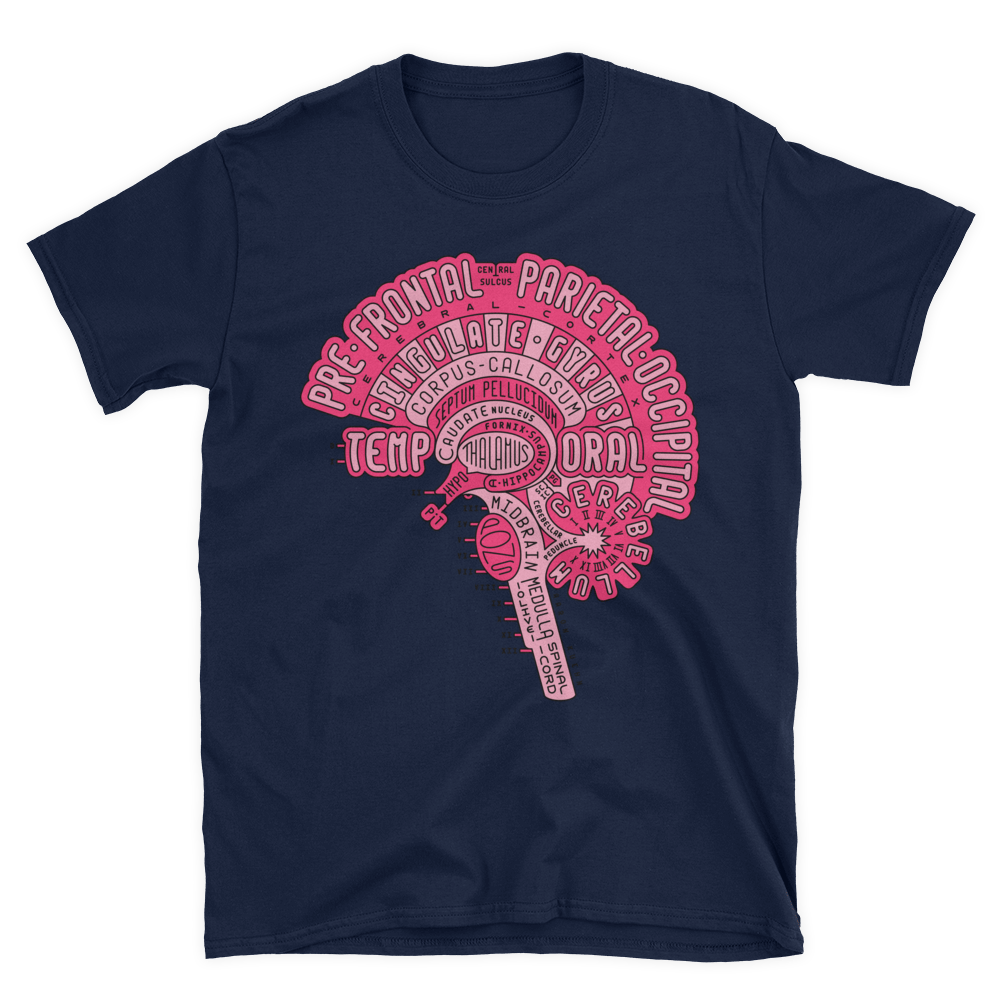 Image of Brain Typogram - T-shirt