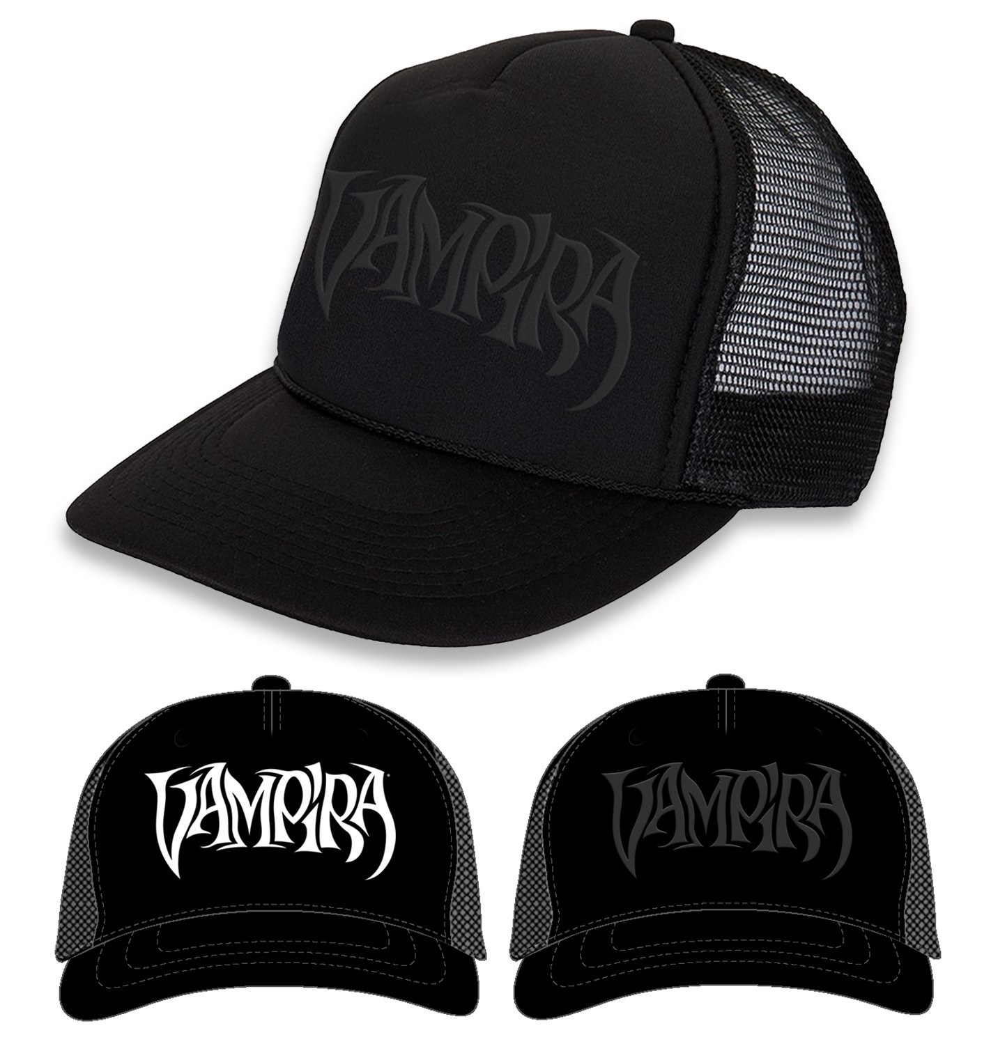 Official Vampira™ Store — VAMPIRA Black Mesh Hat Official Vampira™ Store — VAMPIRA Black Mesh Hat
