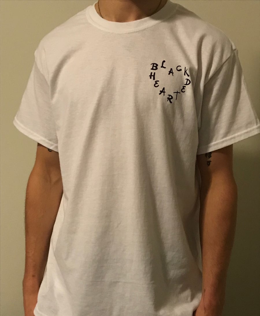 Image of White Black Hearted Shirt