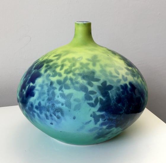 Image of Small Blossoms Wide Teardrop Vase