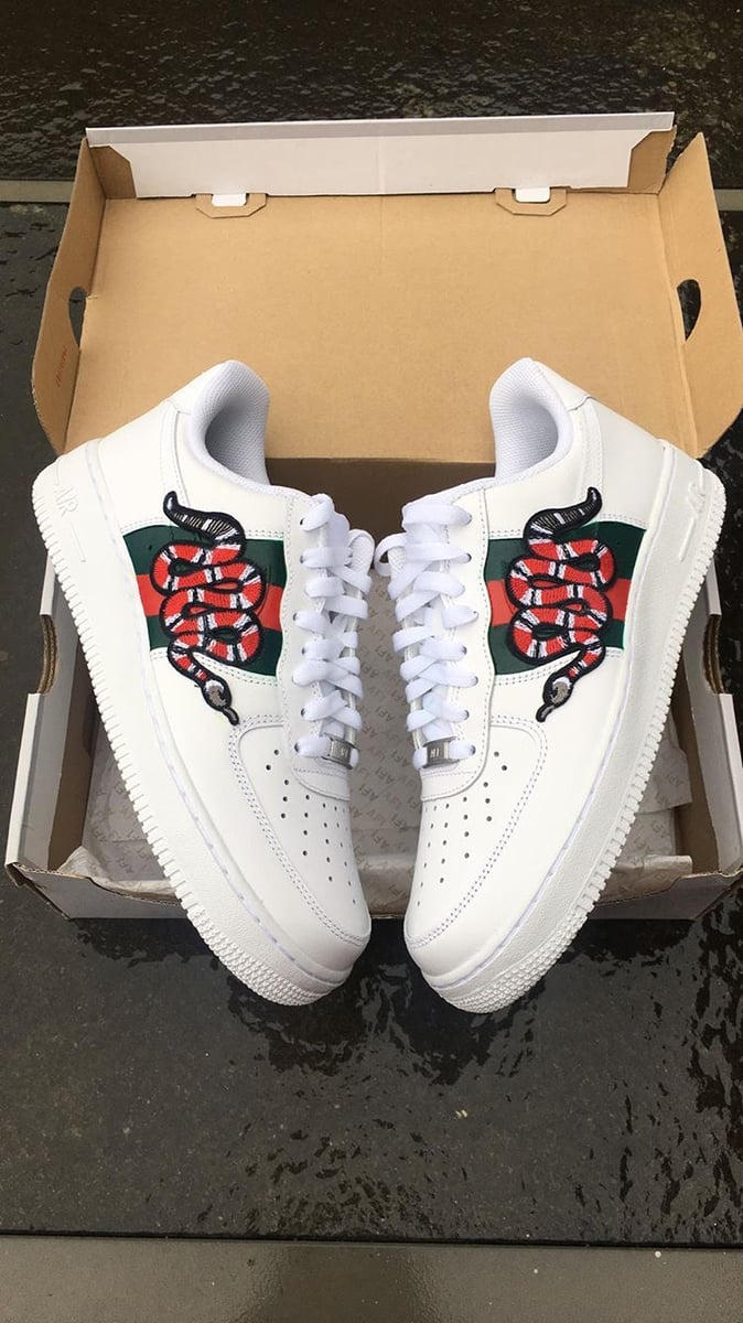 4Kcustoms | Nike Air Force 1 GUCCI SNAKE UK10