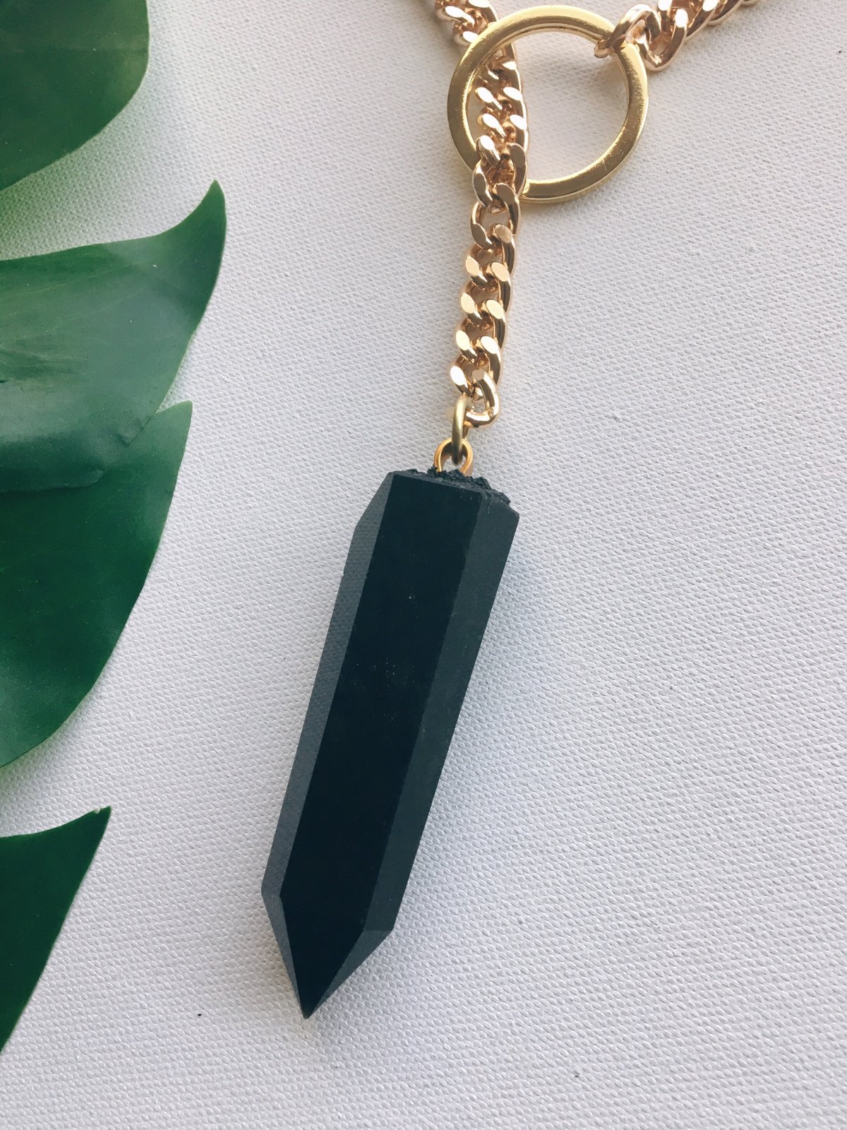 Image of BLACK ROSES II • THIN • Obsidian Lariat