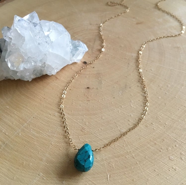 Natural Turquoise Pendant necklace
