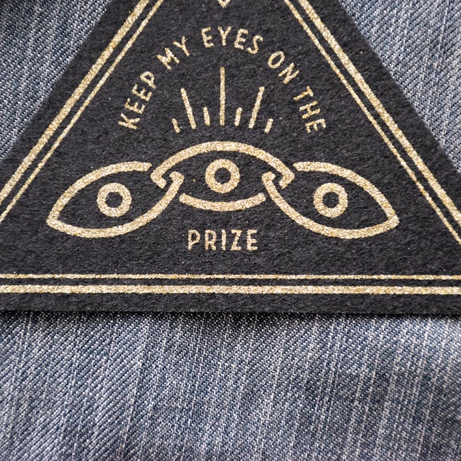 Image of Eyes on the Prize Felt Patch