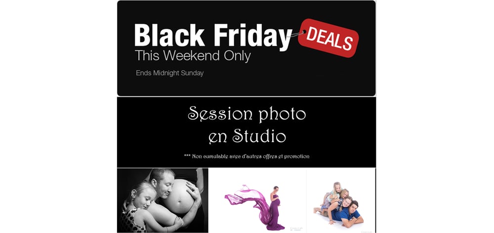 Image of Séance en studio Black friday