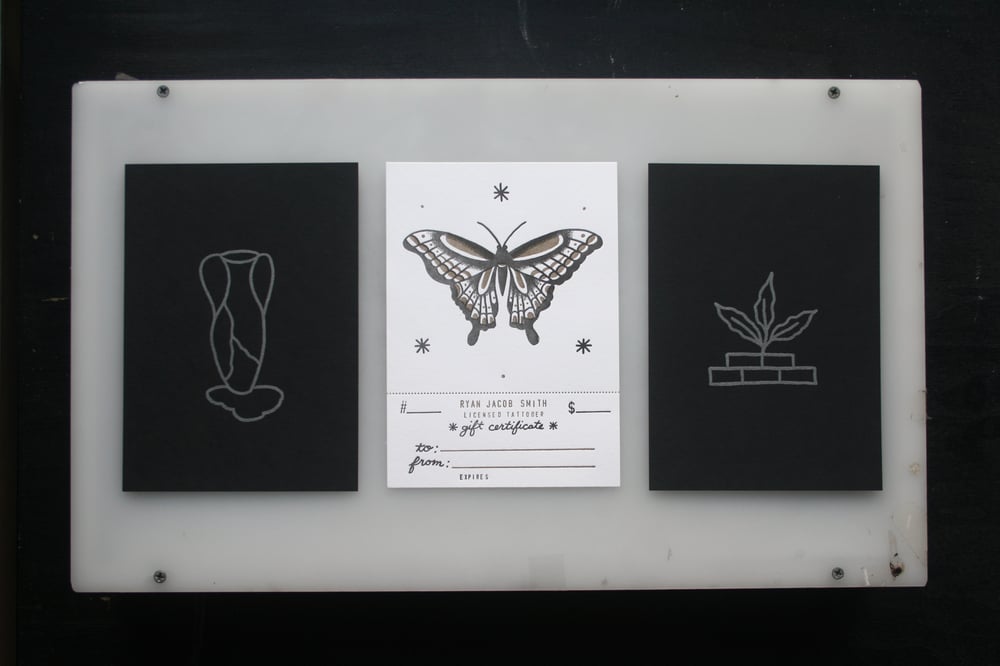 Image of Black Letterpress & Tattoo Gift Certificate