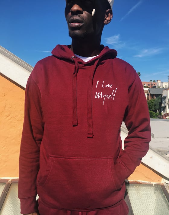 Image of Maroon ILoveMyself hoodie