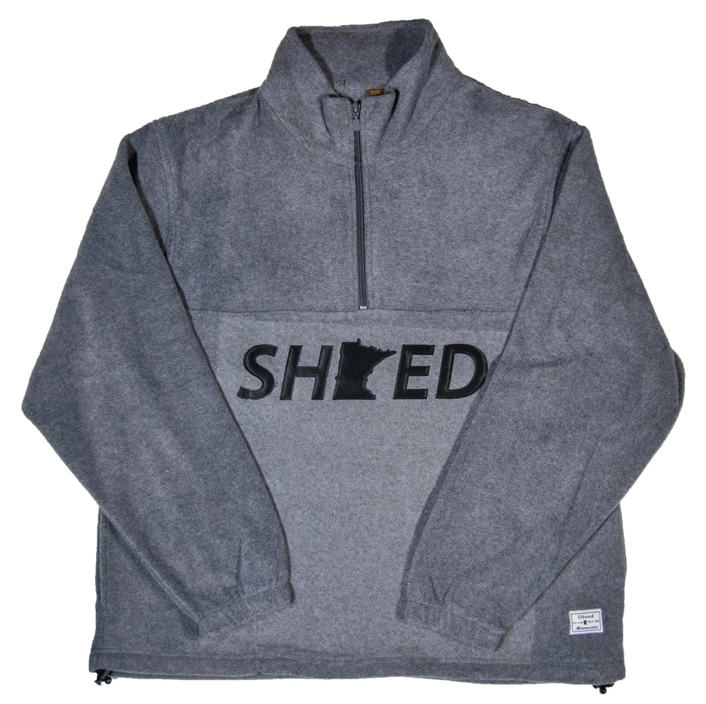 Image of "SHRED" Fleece Quarter-Zip (Grey)