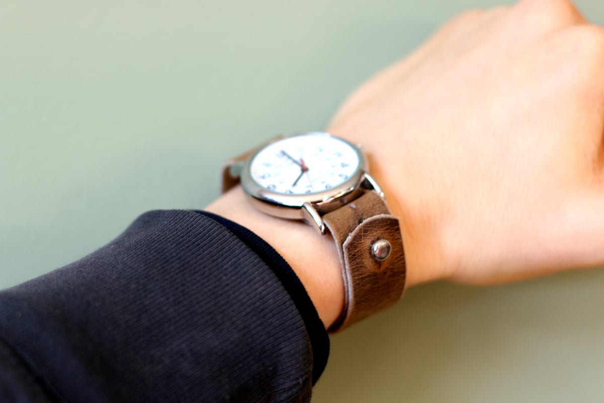 Image of Button Stud Watch Strap in Folklore Vintage