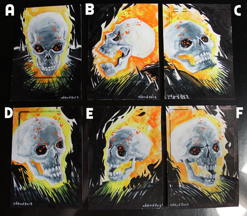 Image of Flaming Skull Trading Cards