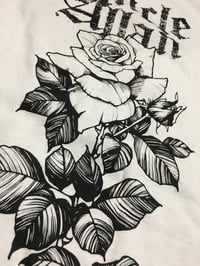 Image 3 of White rose tshirt.
