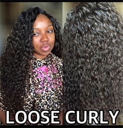 Image of LOOSE CURLY INDIAN HAIR EXTENSIONS