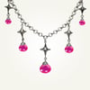 Corona Borealis Necklace with Pink Chalcedony, Sterling Silver
