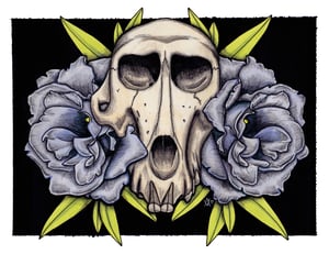 Image of Baboon Skull Print