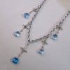 Corona Borealis Necklace with Blue Topaz, Sterling Silver