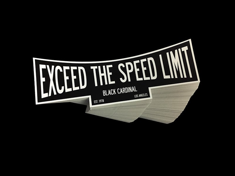 Image of Exceed Speed Limit sticker