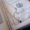 Greek Isle Necklace with Amethyst, Sterling Silver