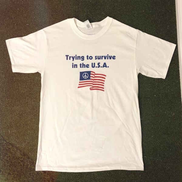 Image of "Trying To Survive" Peace Flag Tee