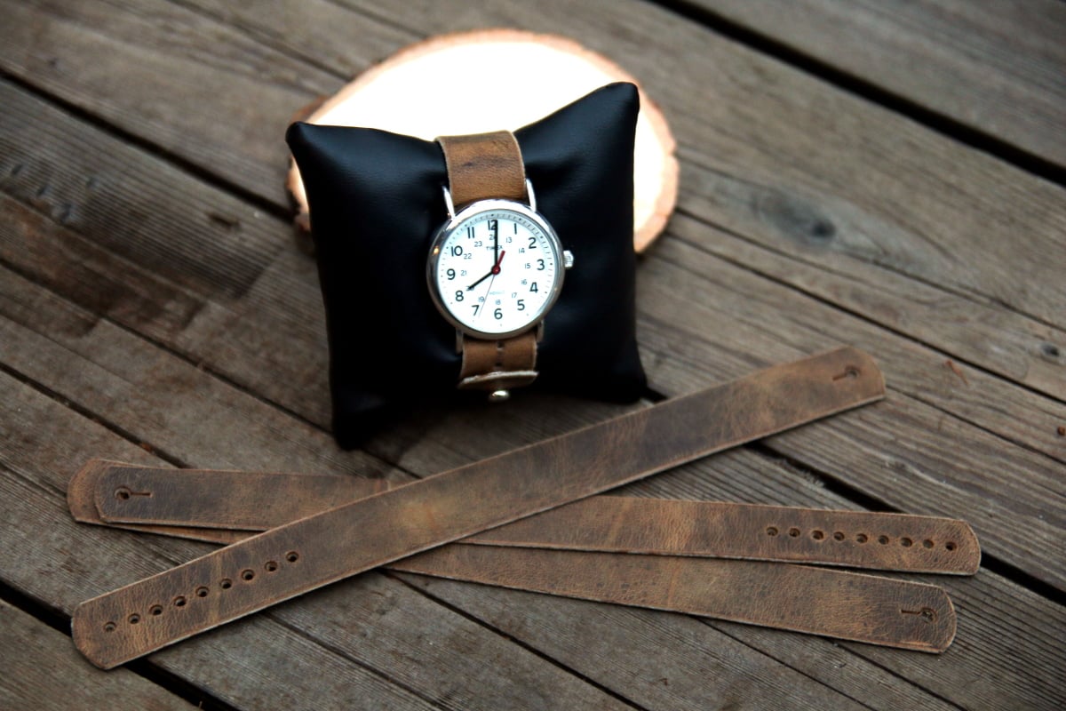 Image of Button Stud Watch Strap in Folklore Vintage