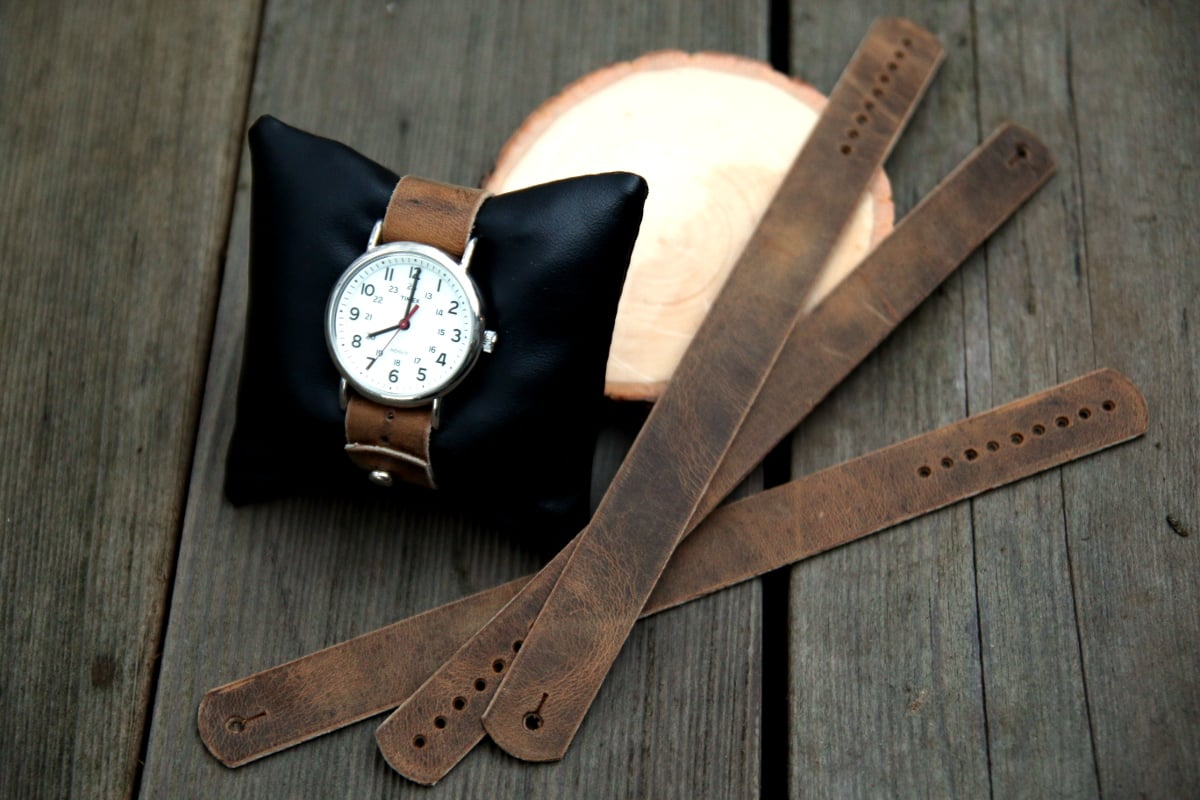 Image of Button Stud Watch Strap in Folklore Vintage