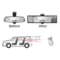 Image 2 of Broadway Clip On Rear View Flat Mirror 300mm Clear Universal High Quality Safety