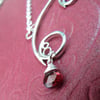 Greek Isle Necklace with Garnet, Sterling Silver