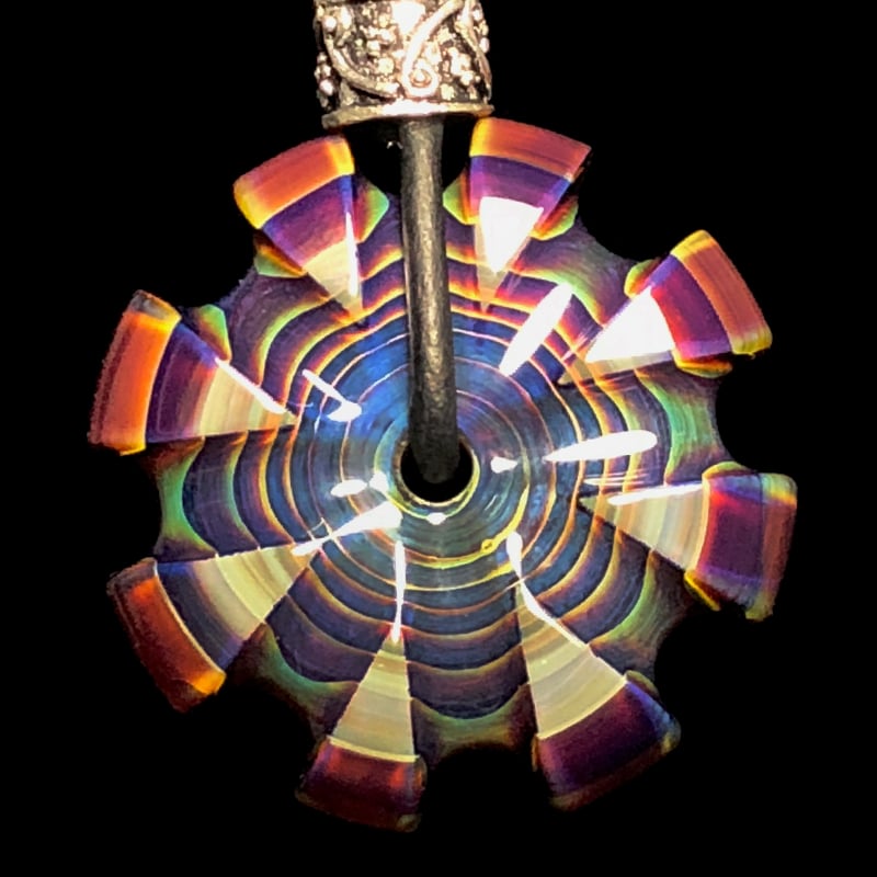 Image of Amber Purple CarverGem Pendant