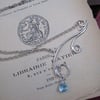 Greek Isle Necklace with Sky Blue Topaz, Sterling Silver