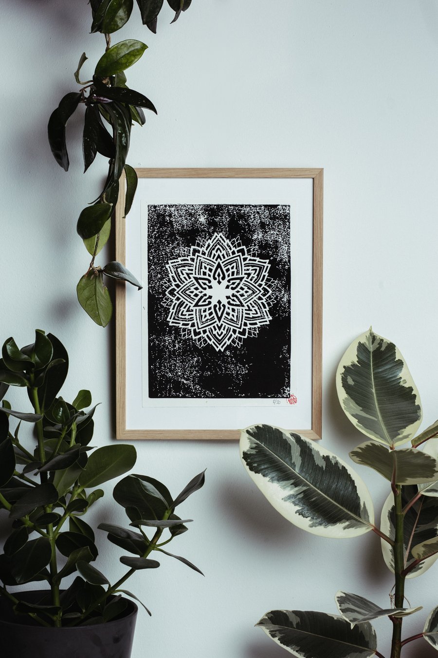 Image of Big Mandala Print Black