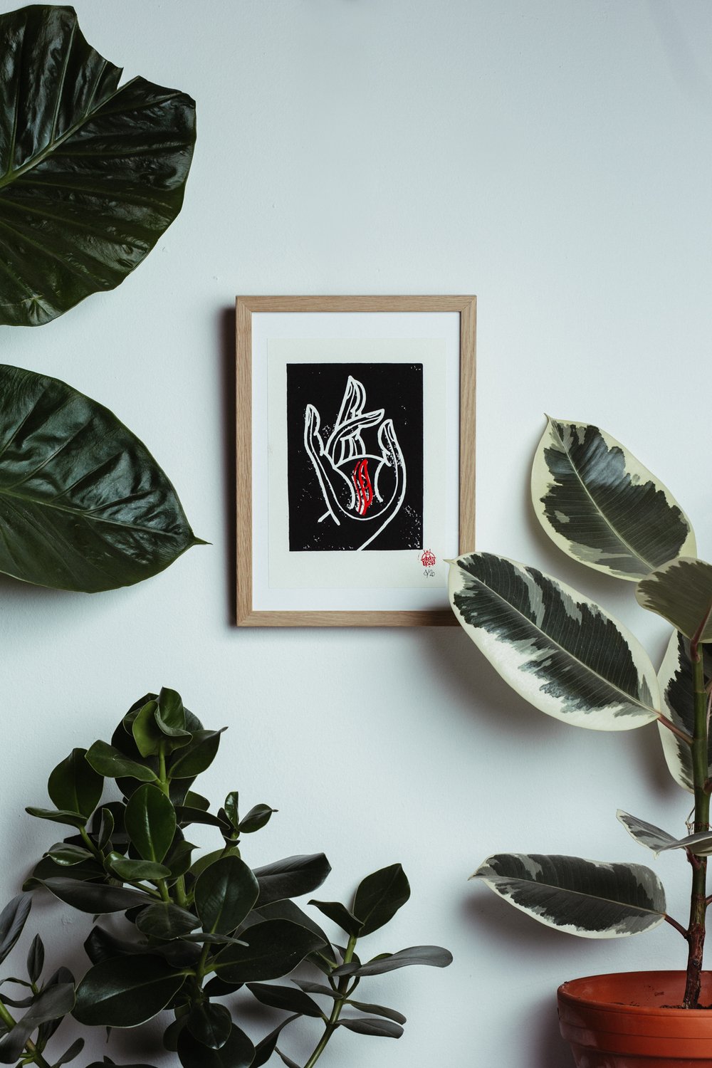 Image of Mudras Print Red