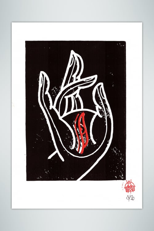 Image of Mudras Print Red