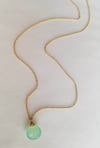 Simple Aqua Chalcedony Necklace