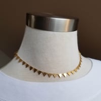 Image 4 of Tiny Triangles Necklace - Gold