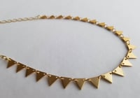 Image 2 of Tiny Triangles Necklace - Gold