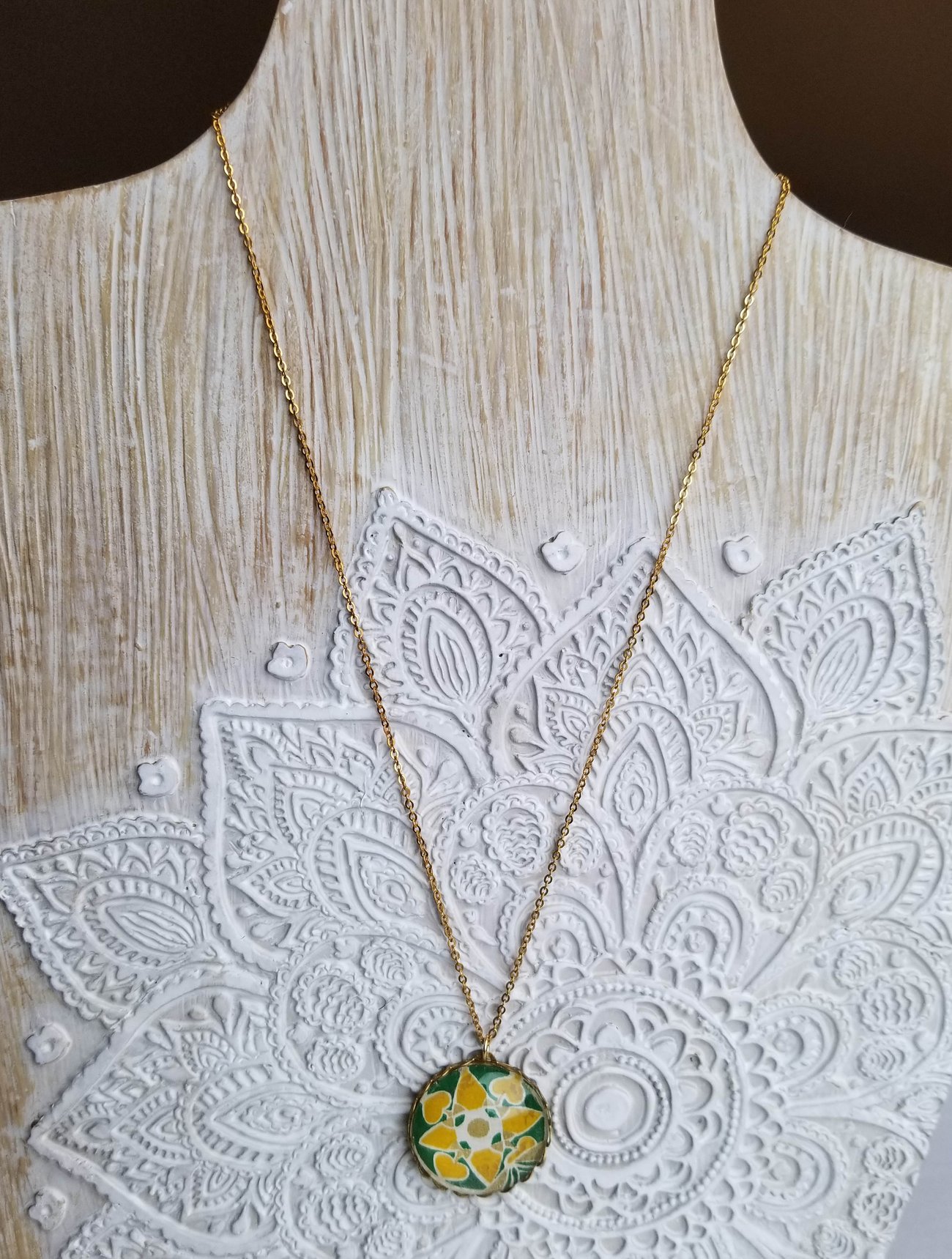 Ciao Italy - Safron and Green Necklace | Fresh Designs