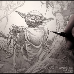 Image of Yoda: Star Wars Print- Numbered (signed) <font color="yellow">VERY LIMITED (+ 20% Off )</font>