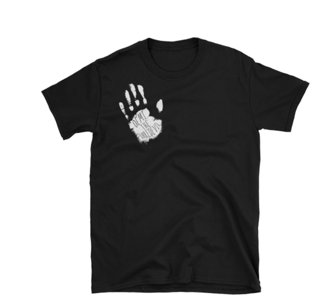 Image of White and Black Handprint T