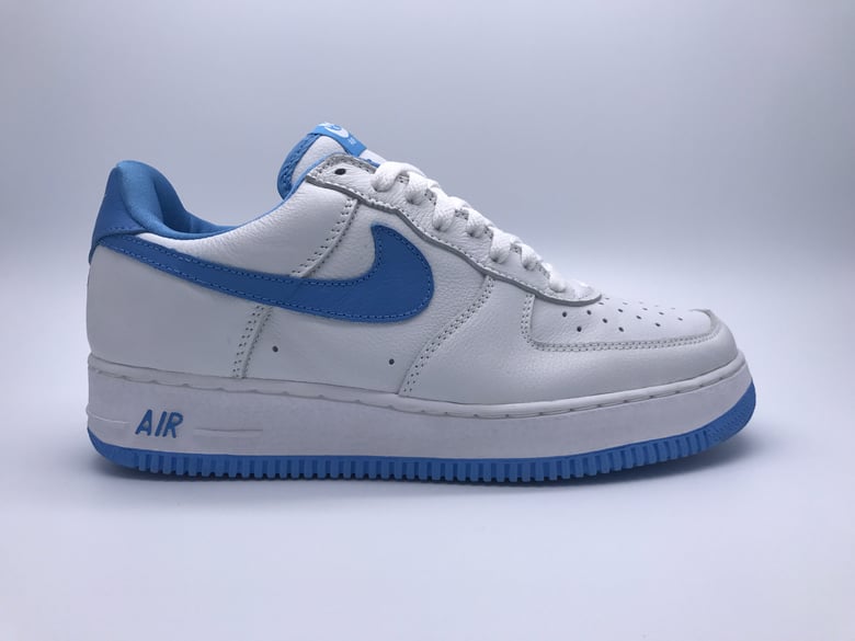 Image of NIKE AIR FORCE 1 SC "WHITE/COLUMBIA BLUE"
