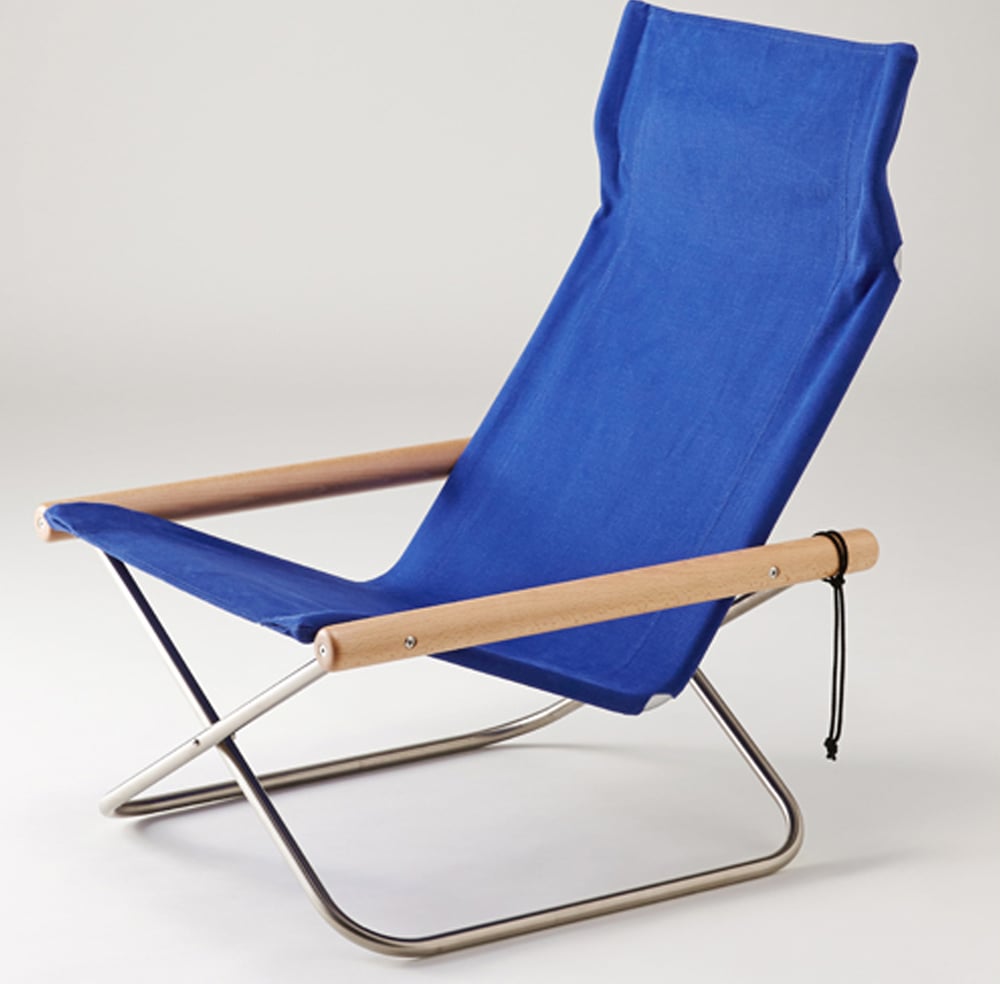 Image of NY Folding Chair X Lounge - Takeshi Nii Nychair X - Natural