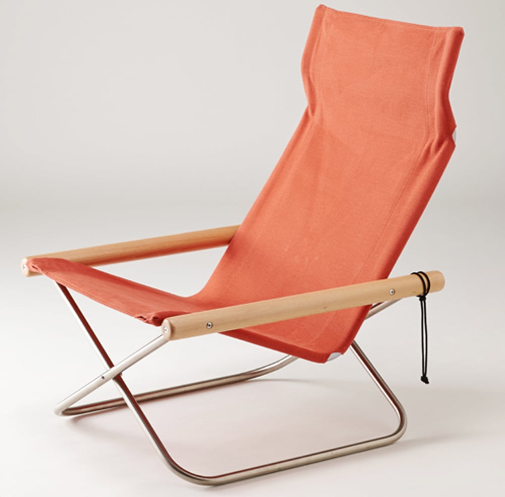 Image of NY Folding Chair X Lounge - Takeshi Nii Nychair X - Natural