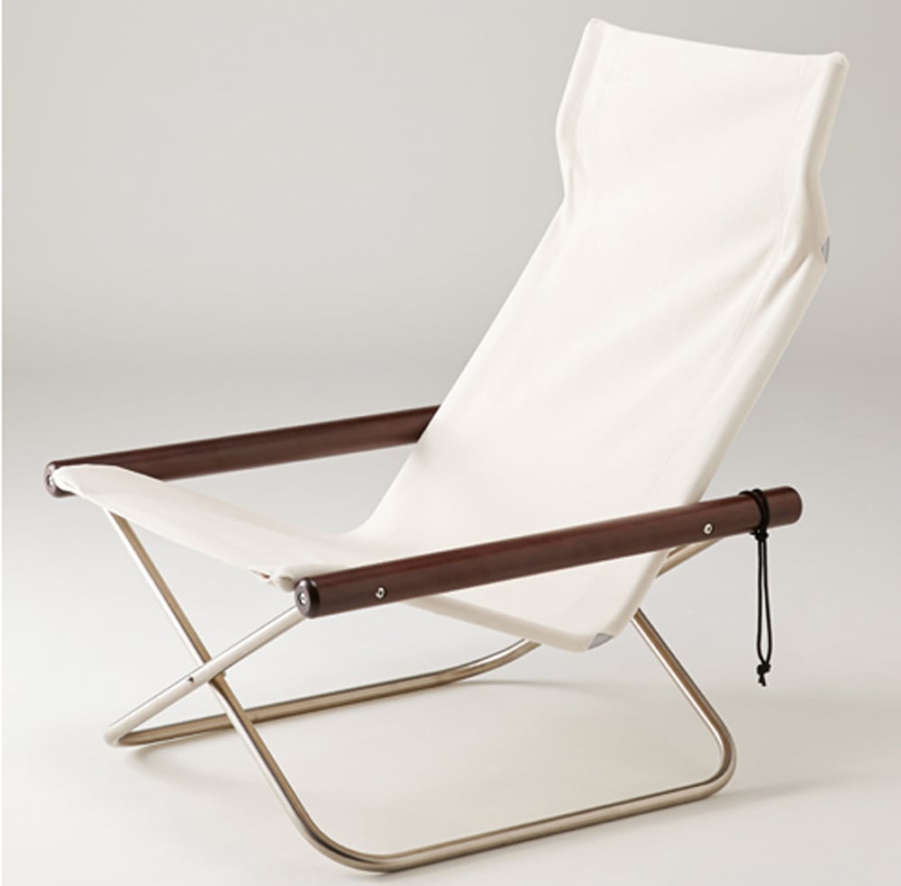 Image of NY Folding Chair X Lounge - Takeshi Nii Nychair X - Dark Brown