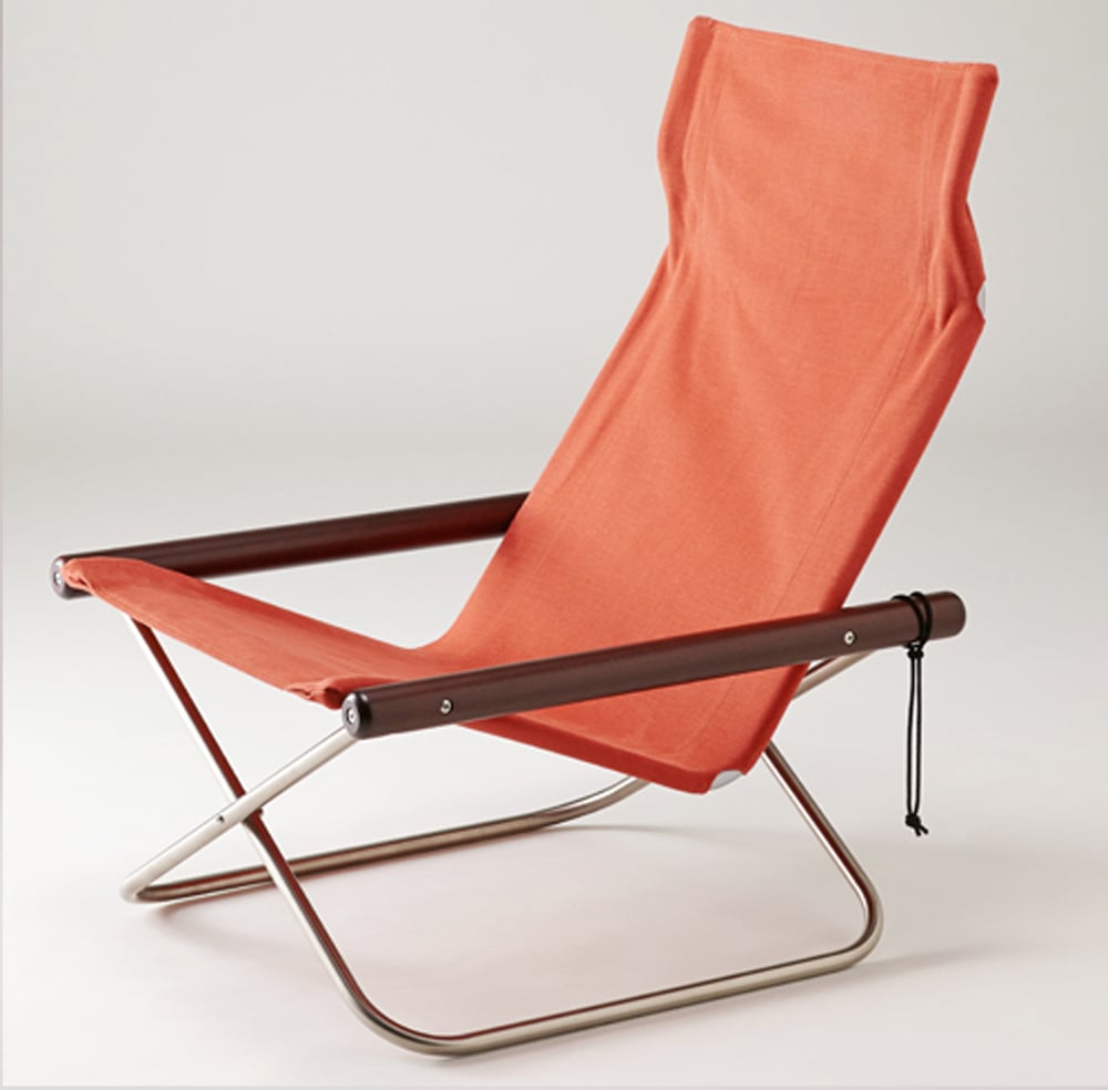 Image of NY Folding Chair X Lounge - Takeshi Nii Nychair X - Dark Brown