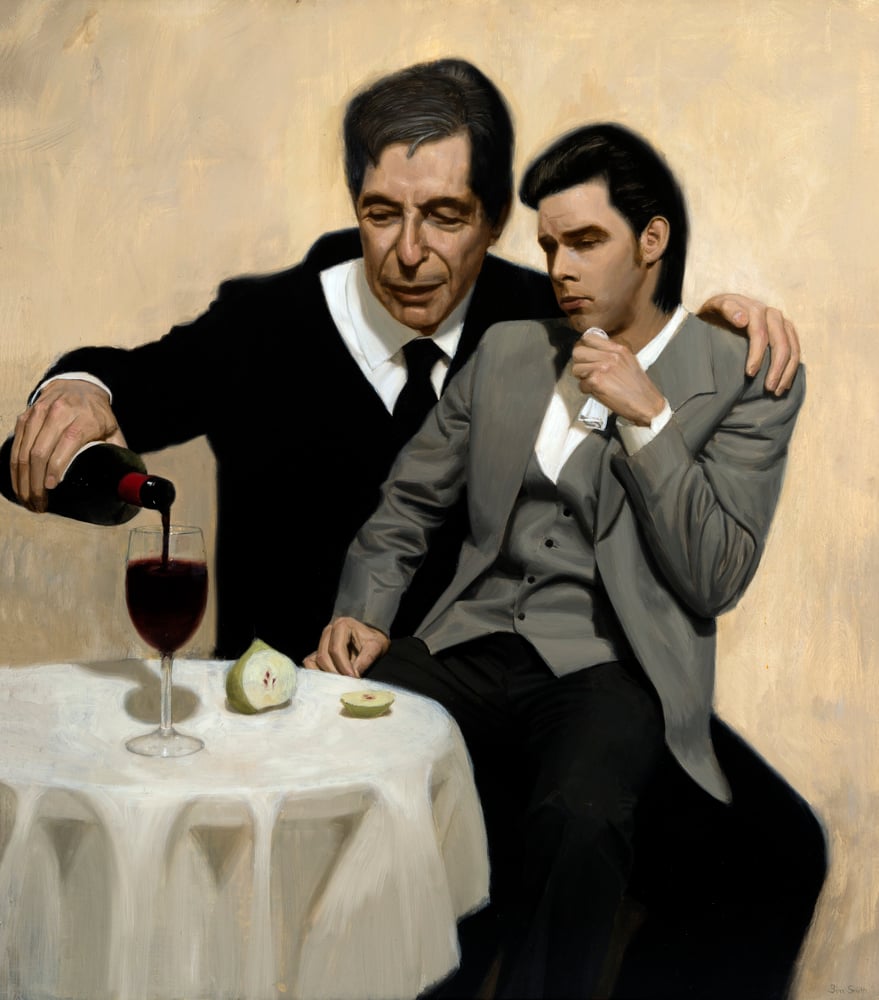 Image of 'The Influence' (Large) Leonard Cohen Consoles Nick Cave (87 x 75cm) $1200 Australian Dollars
