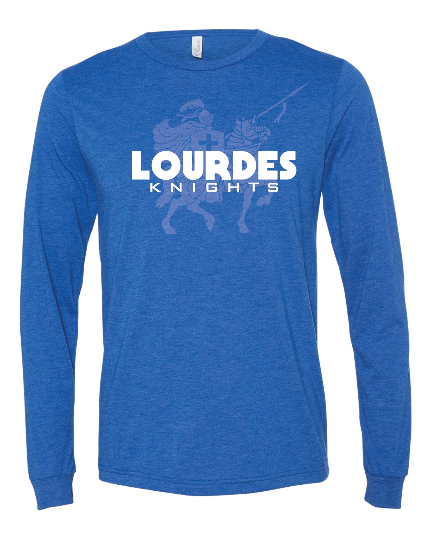 Image of Lourdes Long Sleeve Tee-Youth & Adult Sizes-blue