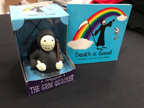 Image of Death is Good Combo Special! Book plus Grim Quacker Rubber Duck!