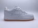 Image of NIKE AIR FORCE 1 "WHITE/WHITE-CNYN GLD (GUM O/S)"