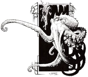 Image of White Octopus- 13x19 LIMITED Print (signed) <font color="chartreuse"></font>