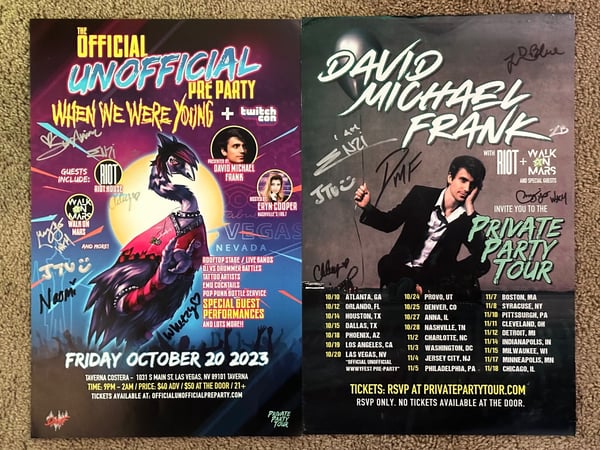 Image of (p) SIGNED Private Party Tour Poster + 2 FREE DMF Posters!