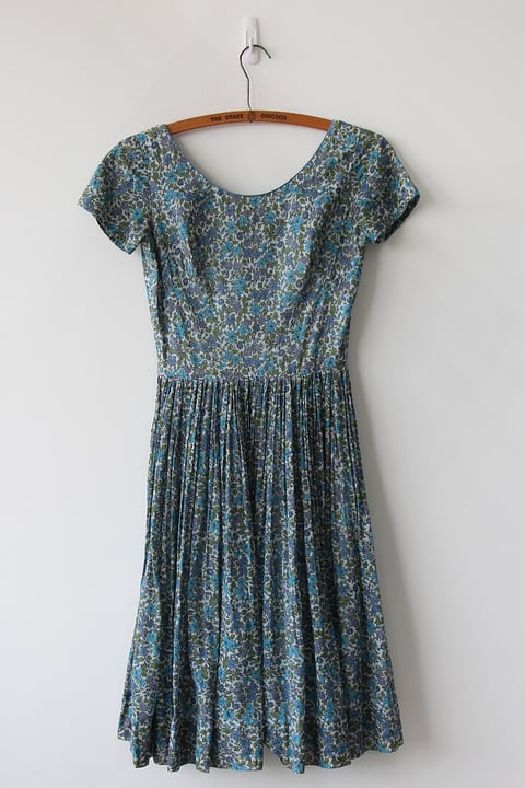 Image of SOLD Tiny Floral Cotton Day Dress (Orig $72)